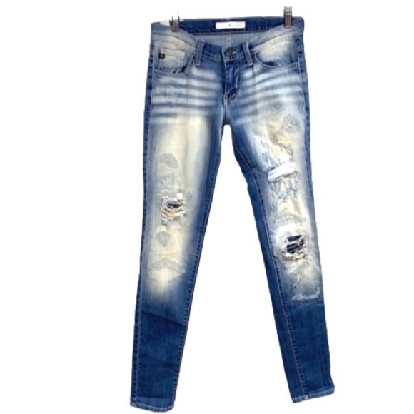 Kancan‎ distressed jeans size 25 skinny faded gently worn baddie denim - Picture 6 of 6